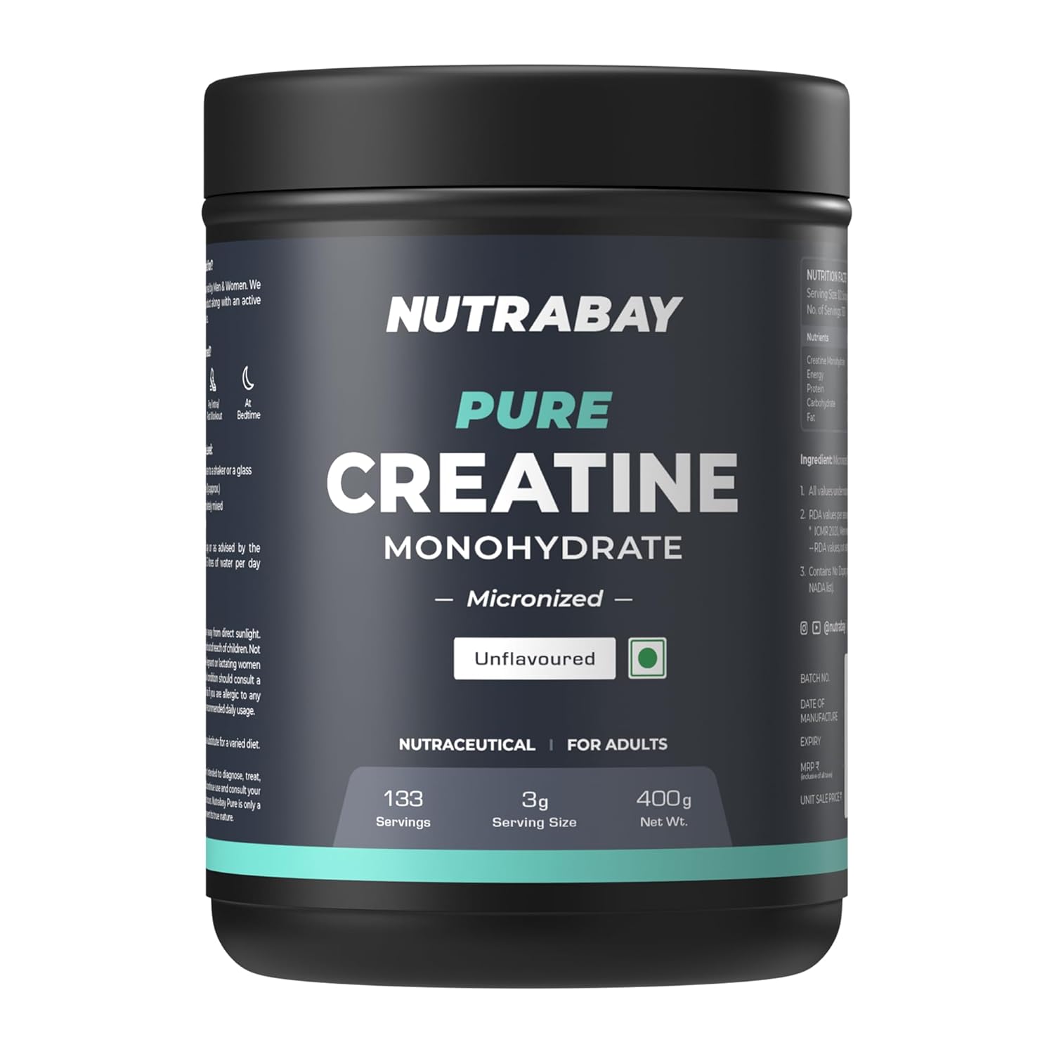 Nutrabay Pure Micronised Creatine Monohydrate Powder