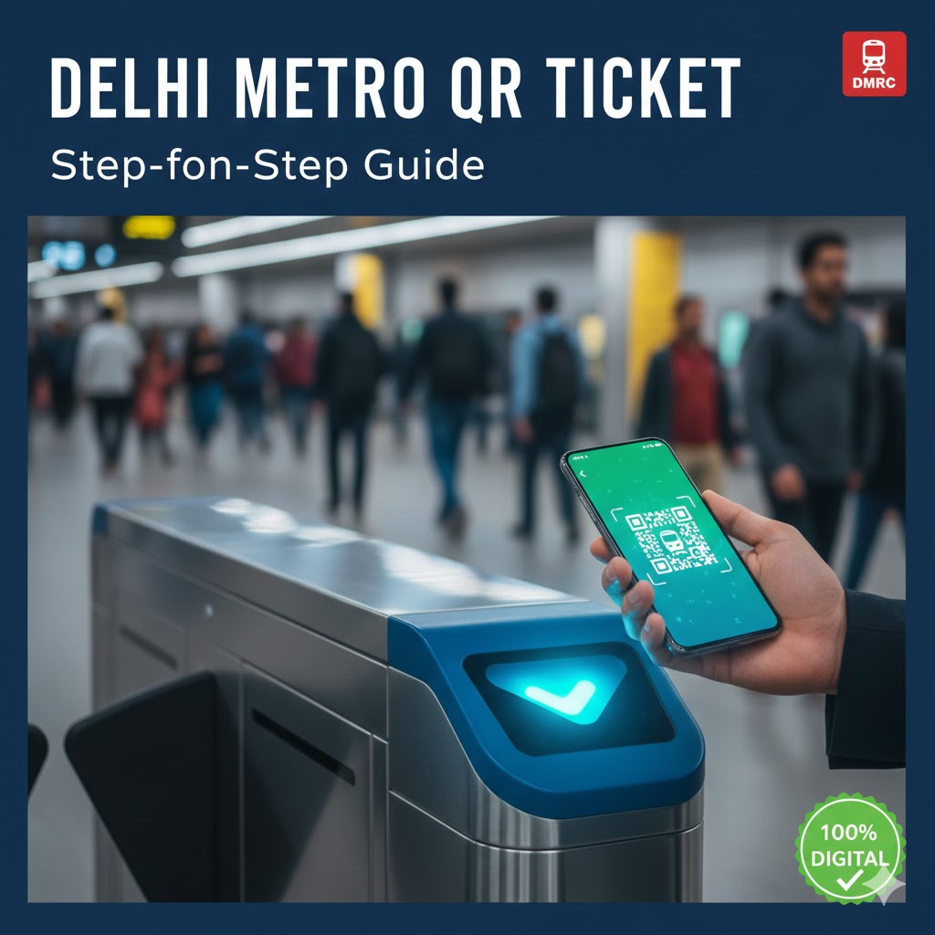 Step-by-step Delhi Metro QR ticket booking on WhatsApp