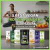 Thumbnail showing top 5 best vegan protein powders in India 2026 for coreecom.store.